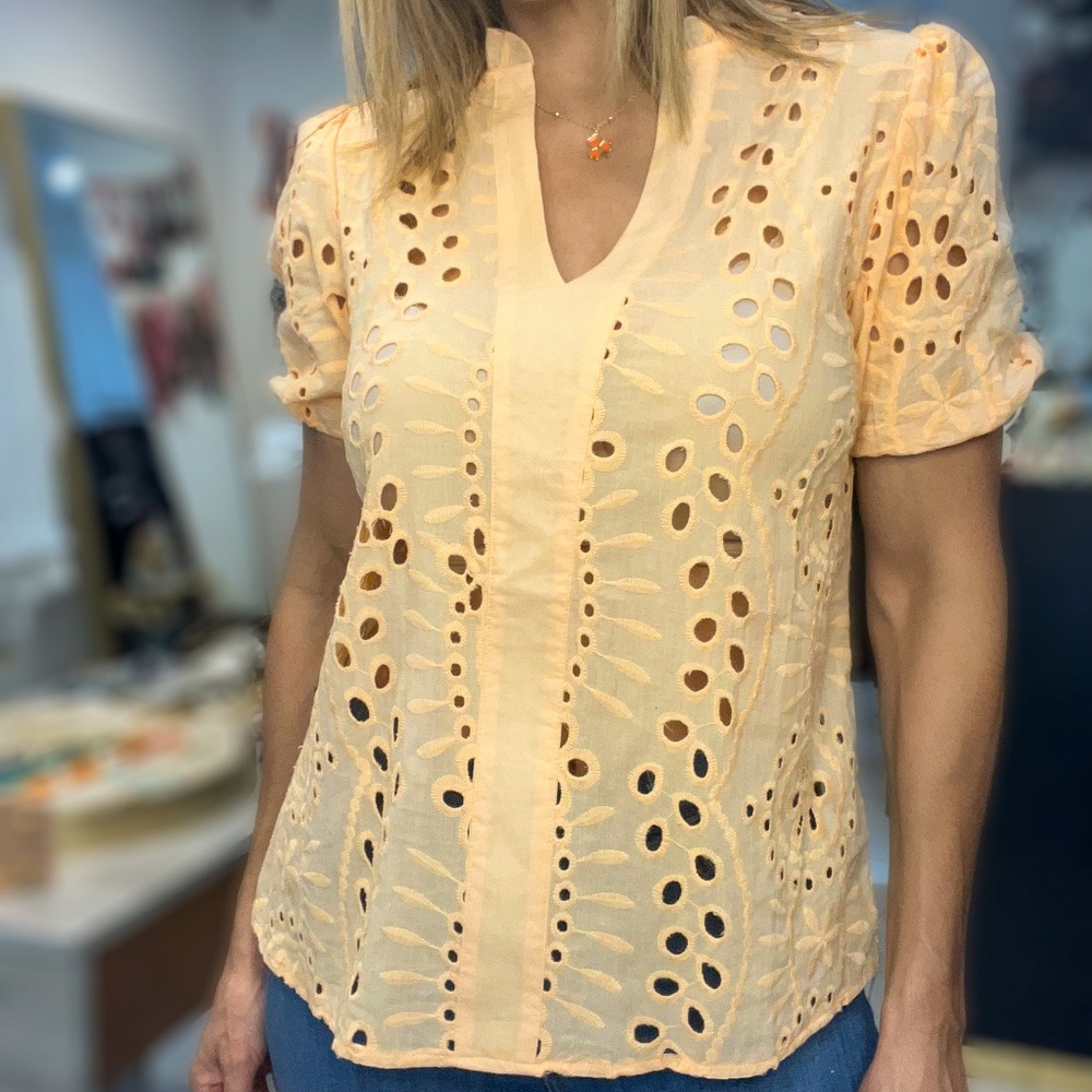 Eyelet top